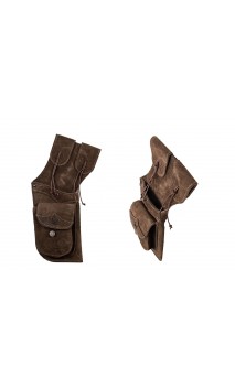 Carquois de hanche Cuir de daim brun foncé Field traditionnel Buck Trail - ULYSSE ARCHERIE