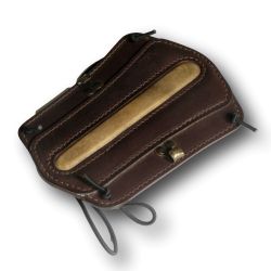 Protector de brazo de cuero marrón completo VLBBTAB - ULYSSE ARCHERIE