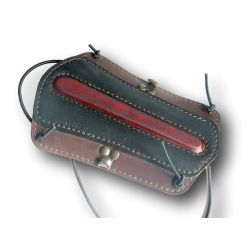 Protège bras en cuir de couleur marron et noir VLBBTAB - ULYSSE ARCHERIE