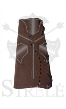 Protège bras traditionnel en cuir STRELE - ULYSSE ARCHERIE