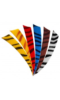 Natürliche Feder 4" Zebra Shield BEARPAW - ULYSSE ARCHERIE