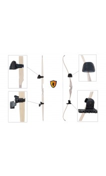 Carquois d'arc traditionnel en cuir noir BUCK TRAIL - ULYSSE ARCHERIE