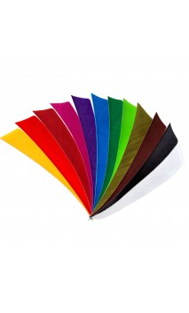 Plumes naturelles 4" Shield couleur unie BEARPAW PRODUCTS - ULYSSE ARCHERIE
