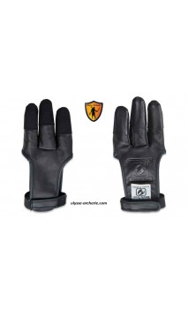 The BUCK TRAIL Dark Leather Archery Glove with Cordura Reinforcement - ULYSSE ARCHERIE