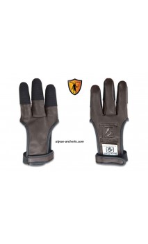 The glove of archery leather brown Amber with reinforcing Cordura BUCK TRAIL - ULYSSE ARCHERIE