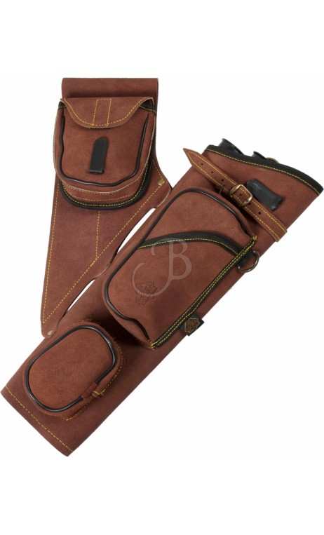 Carquois de hanche en cuir BT100 BIG TRADITION ARCHERY - ULYSSE ARCHERIE