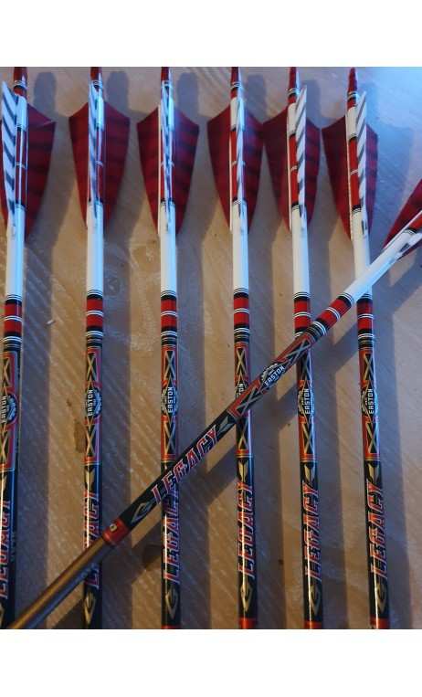 Juego de 12 flechas LEGACY Custom EASTON ARCHERY - ULYSSE ARCHERIE