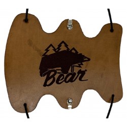 Parabraccio in pelle con logo orso vintage BEAR ARCHERY - ULYSSE ARCHERIE