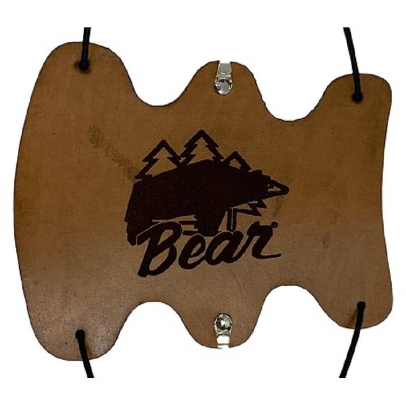 Guardabrazos de cuero con logo de oso vintage BEAR ARCHERY - ULYSSE ARCHERIE