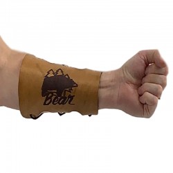Vintage Bear Logo Leather Armguard BEAR ARCHERY - ULYSSE ARCHERIE