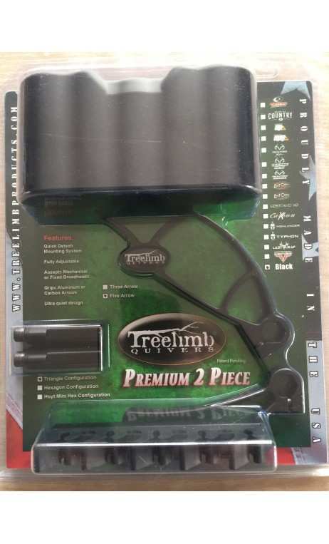 Carquois Noir d'arc 2 pièces 5 flèches TREELIMB - ULYSSE ARCHERIE