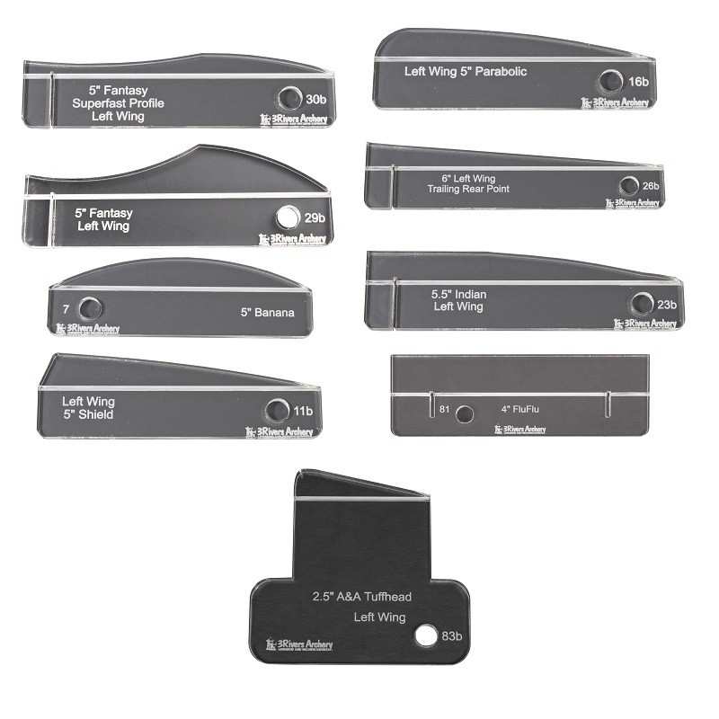 Plantilla de plumas parabólicas de 4" RW 3 Rivers Archery - ULYSSE ARCHERIE