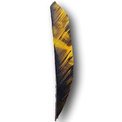 Natural Feathers Shield 4" FIRE CAMO OZARK FEATHER - ULYSSE ARCHERIE