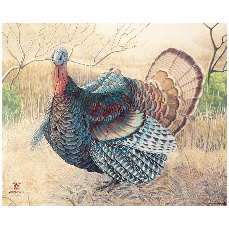 bersaglio di carta rinforzata Dindon (Animal Face Turkey) JVD DISTRIBUTION - ULYSSE ARCHERIE