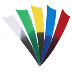 Plumas bicolores Escudo (Shield) de 4" BEARPAW PRODUCTS - ULYSSE ARCHERIE