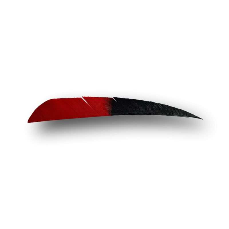 Parabolic feathers 4" HANN-BUN KURU Red RW GATEWAY FEATHERS - ULYSSE ARCHERIE