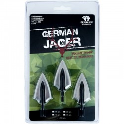 Set di 3 lame da caccia 175 grani Broadhead German Jager BEARPAW - ULYSSE ARCHERIE