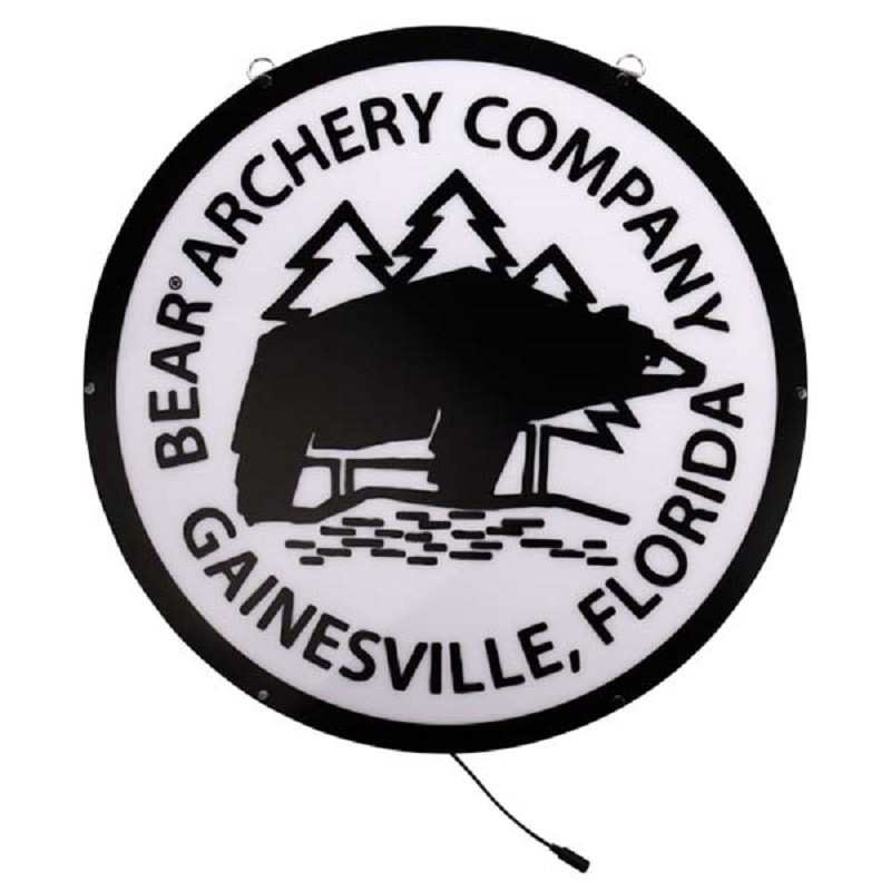 Klassische Retro-Logo-LED-Leuchtreklame BEAR ARCHERY - ULYSSE ARCHERIE