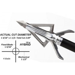 Cuchillas de caza híbridas de 100 grano GRIM REAPER BROADHEADS - ULYSSE ARCHERIE