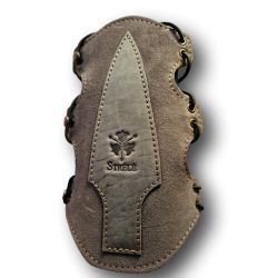 Grey natural leather armguard STRELE - ULYSSE ARCHERIE