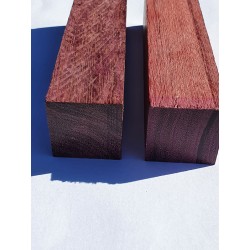Blocs de bois Amarante (PURPLE HEART) 150 x 150 x 50 mm - ULYSSE ARCHERIE