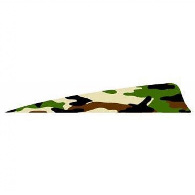 Feder Shield 4" Printz Grün Camo GATEWAY FEATHERS - ULYSSE ARCHERIE